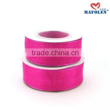 Solid Color Organza Sheer 2 Inch Wired Ribbon Wholesale photo-3