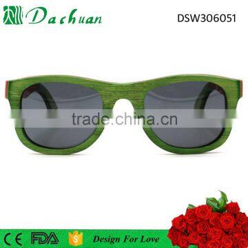 High Quality Italy Designer Blue Handmade Custom Skateboard Wood Sunglasses photo-2