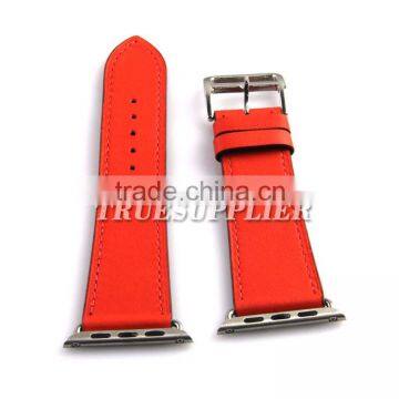 luxury red Genuine Leather band for apple watch 38mm 42mm