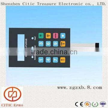 Rubber Membrane Keypad, Black thin film switch with Display Screen