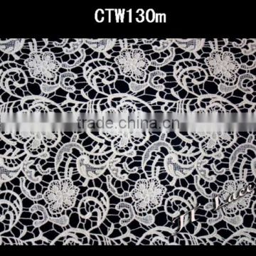 Cotton lace embroidery fabric for fashion garment CTW130m