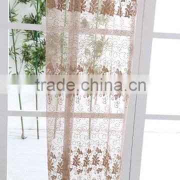 High quality Dubai embroidery sheer curtain with living room curtain decor