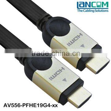 1.4V 1080P 3D High Speed Flat HDMI Cable With Metal Cover