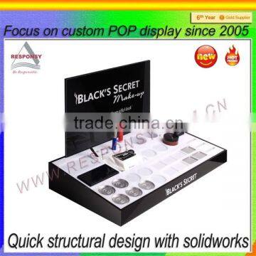 Good Design Black Acrylic Material Makeup Display Stand photo-4
