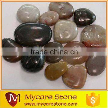 Grade A polished mixed colors pebble stone ,river stone for sale