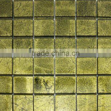 Gold foil glass mosaic tile(PM4802)