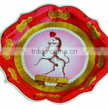 9" Custom Printed Square Shape Food Grade Paper Plates Disposable photo-6