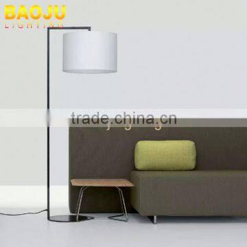 Fabric shade led bedside light with steel bese