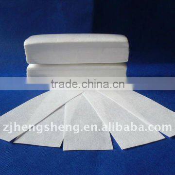 Disposable depilatory wax strip
