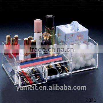 High quality cosmetic display stand lucite cosmetic organizer plexiglass makeup product display