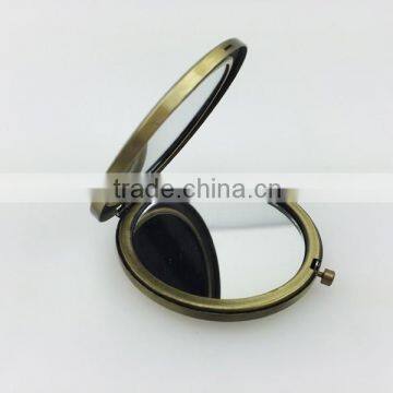 Hot Sale Metal Bronze Make up Mirror With Epoxy Sticker photo-2