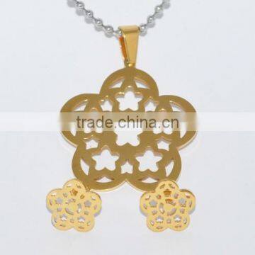 stainless steel flower jewelry set gold plated for women(BJS1264)