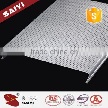 Film Coated white decorative acoustic S-Shaped Aluminum ceiling tiles