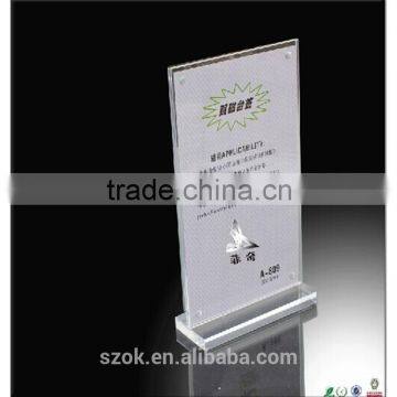 hot selling clear a3 size acrylic menu holder