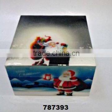 Wooden Box Painted Santa