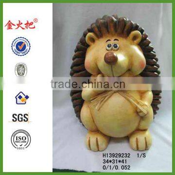 Beauty garden with hedgehog figurine statue decor