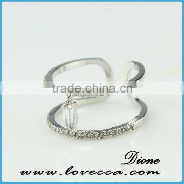 LATEST FASHION ladies finger new design white gold finger ring