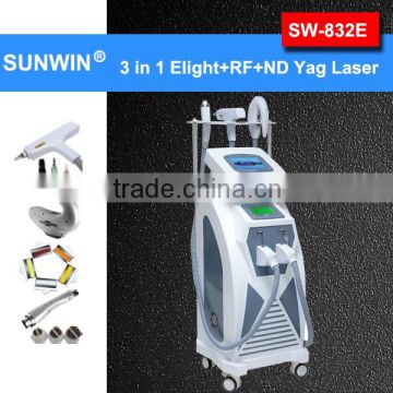 1064nm 532nm length wave IPL /SHR /E-light/ nd yag laser hair removal machine