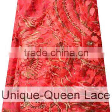 High Grade Tulle Lace/nigerian French Lace Fabric/African Style Designs Embroidery Fabric photo-5