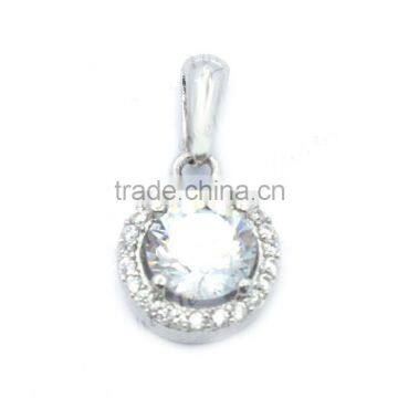 Fashion jewelry pendant 925 sterling silver stone pendant silver jewelry