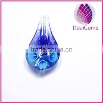 High quality teardrop Lampworked Glass pendant