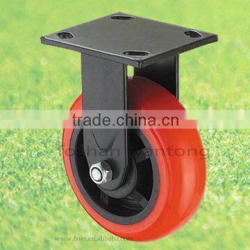 Double Steel Bearings 4 Inch Heavy Duty PU Caster Wheel photo-2