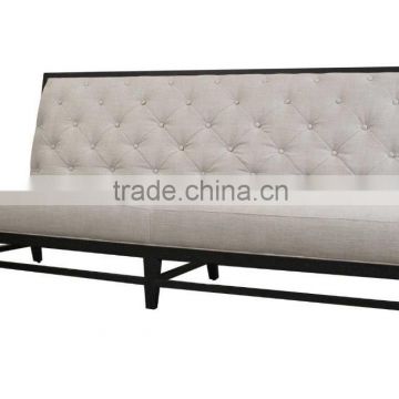 Modern button tufted fabric booths sofa seat used for restaurant