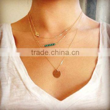 3pcs fashionable palm chain necklace set