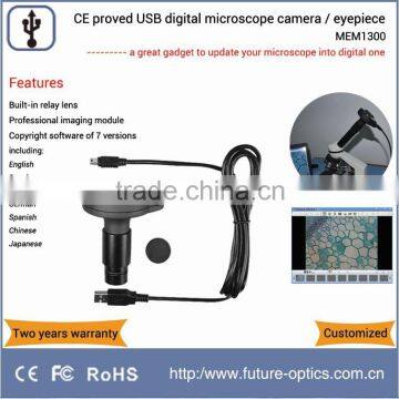 High resolution digital microscope camera eyepiece to update microscope into digital one both full screen and high frame rate