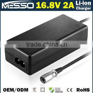 16.8V 2A Li-ion Battery Charger 100-240V 50-60Hz Charger 16.8V 2A Lithium Battery Charger