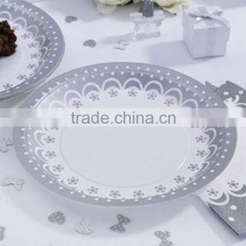 Disposable Doily Chic Boutique Silver Wedding Plates