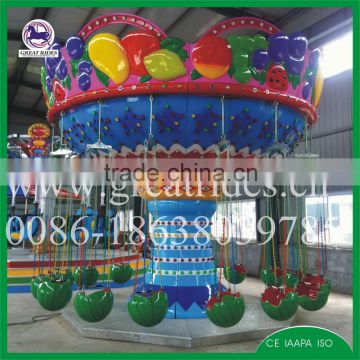 Funny theme park equipment Fruit flying chair for sale