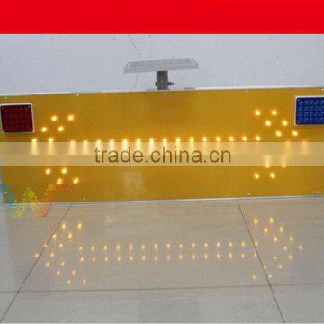 1200*400mm LED flashing arrow sign road safety solar panel warning sign board