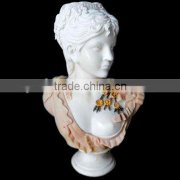 Hand carved marble bust