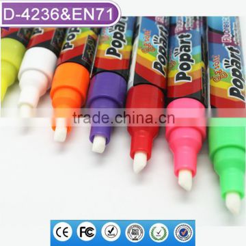 8 colors fluorescent liquid chalk window glass marker pen