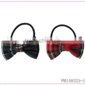 Elastic band human hair ponytail,black elastic hair bands for girls