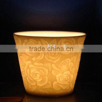 porcelain flower candle holder - 40072U