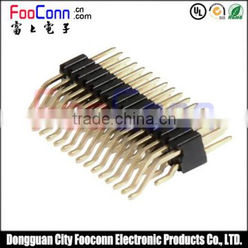 Single dual row 2.0mm 2.54mm pitchsurface mount right angle pin header with cap