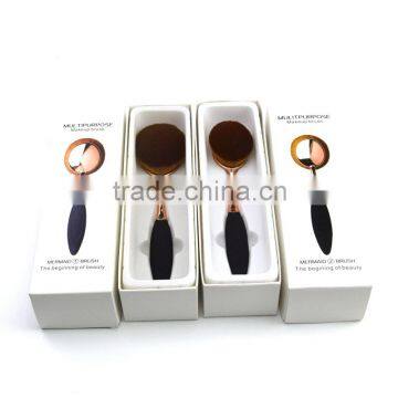 Private Label Toothbrush Shape Single Oval Makeup Brush Beauty Cosmetic