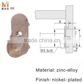 Nickel Plated Hanging Rail Wardrobe Tube Bracket Holder photo-2