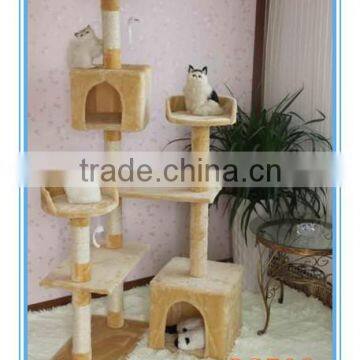 Luxury and funny cat climbing tree cat scratching tree for cats to hide and play