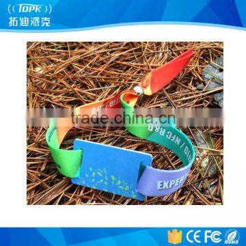 Free samples Festival Event HF NTAG203 NTAG213 woven RFID wristband