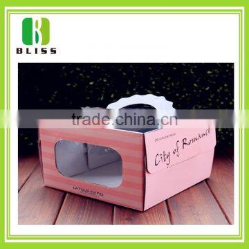 Kraft paper various size custom birthday cake box with handle