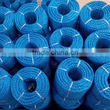 Blue Color 3 Strands Twisted Polypropylene Raffia Rope photo-2