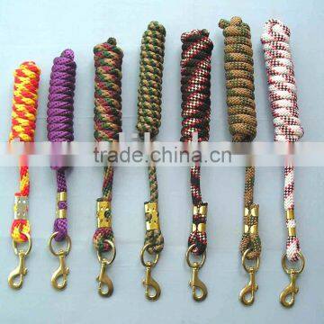 Colorful horse lead rope with heavy swivel snaps