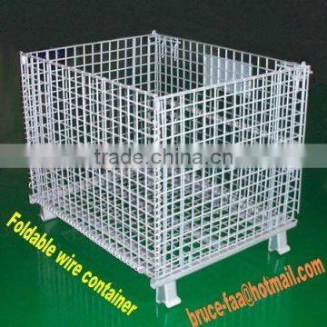 ISO9001 approved folding and stackable storage mesh container for US