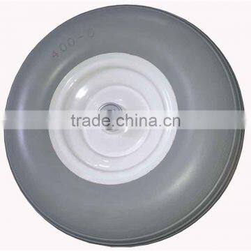 13 Inch 4.00-6 FLAT FREE PU Wheel With Metal Rim for Wheelbarrows Tool Carts photo-6