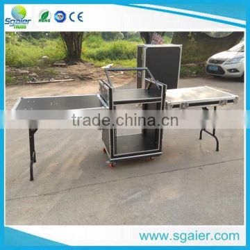 600*680*1020mm customized 16u dj table flight case cheap price