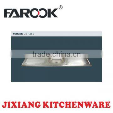 stainless steel kitchen sink JZ-362 150X50X16CM hot sale sinks