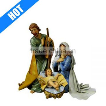 customized large 3 pieces poly resin indoor nativity scenes for sale